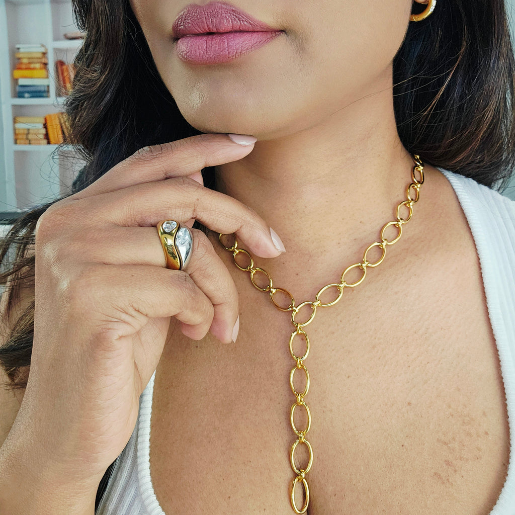 Brin Gold Chain-Link Necklace