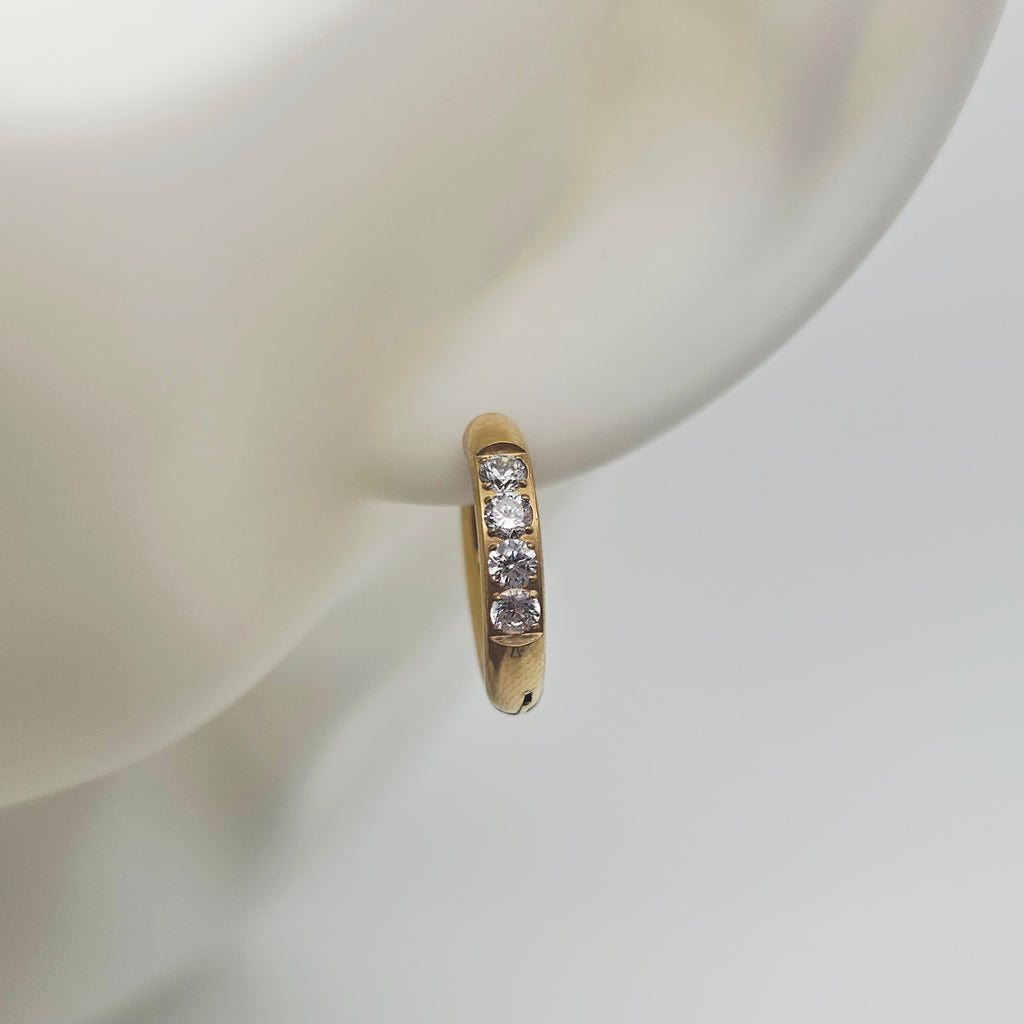 ARIA BLING HOOP EARRINGS GOLD EVERYDAY WEAR