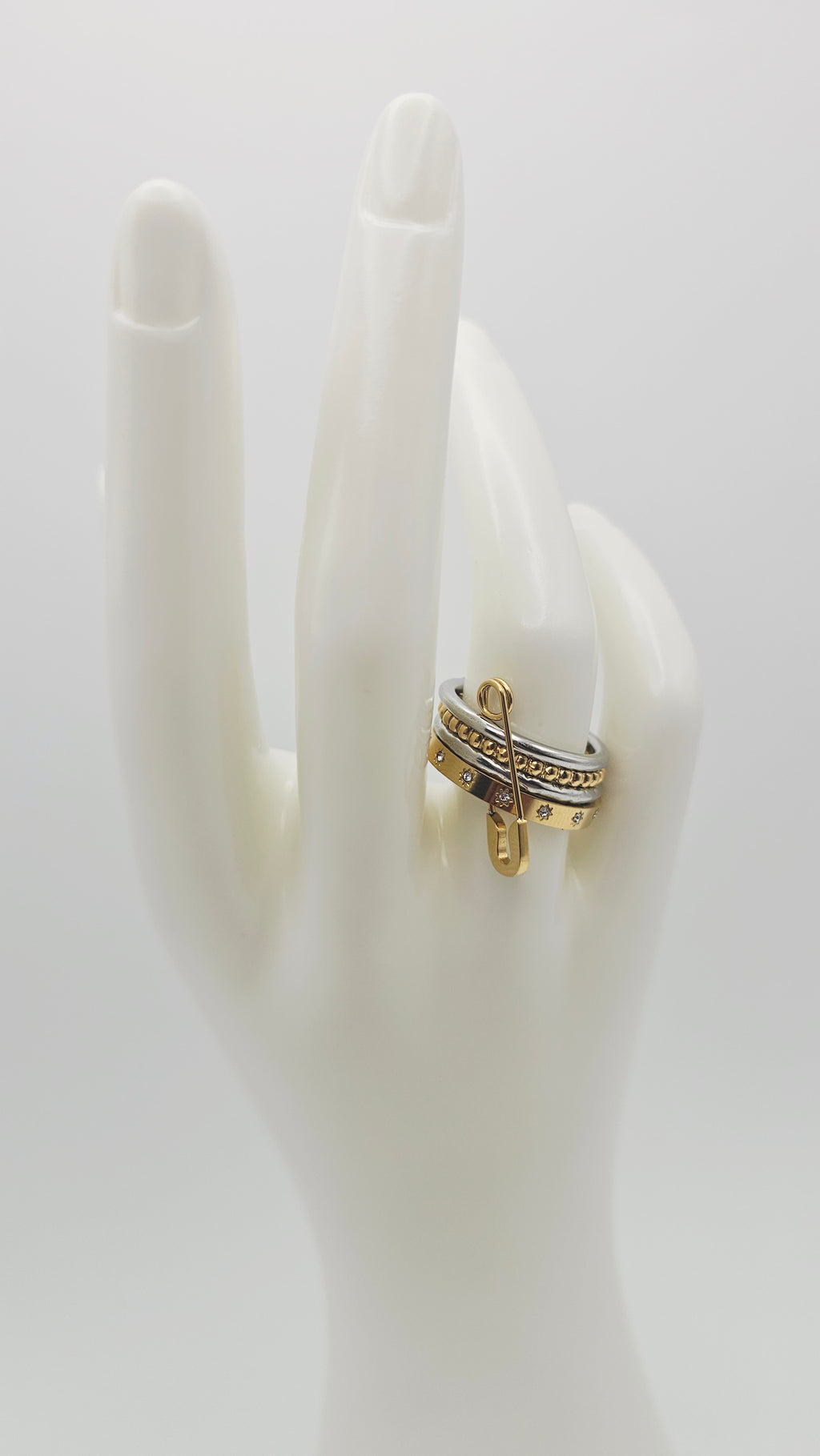 CHARLIE TWO TONED RING STACKABLE EVERYDAY WEAR