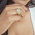 CARLY GOLD DIAMOND RING WATER RESISTANT