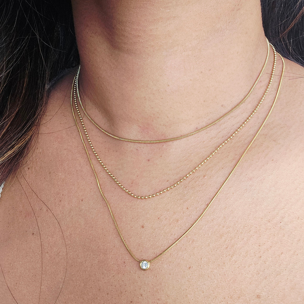 TRIPLE LAYER NECKLACE GOLD