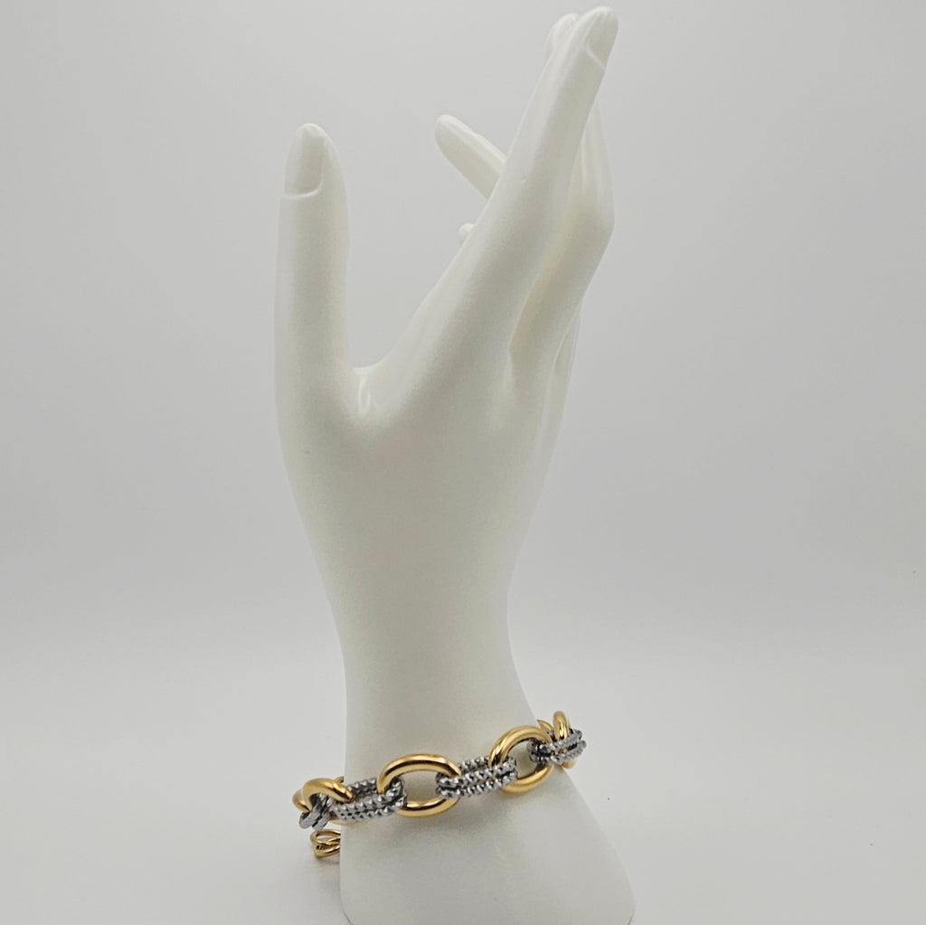 MARGO BOLD STATEMENT TWO TONED BRACELET