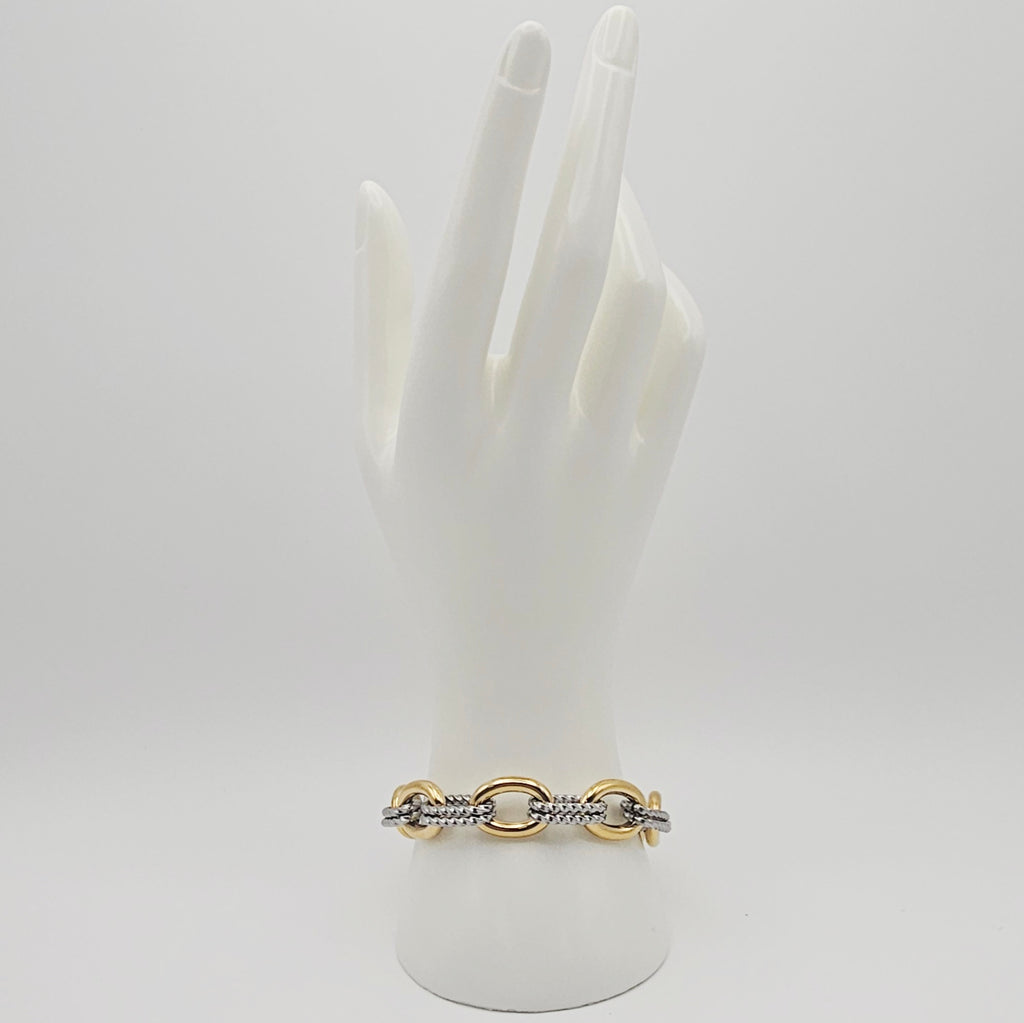 MARGO BOLD STATEMENT TWO TONED BRACELET