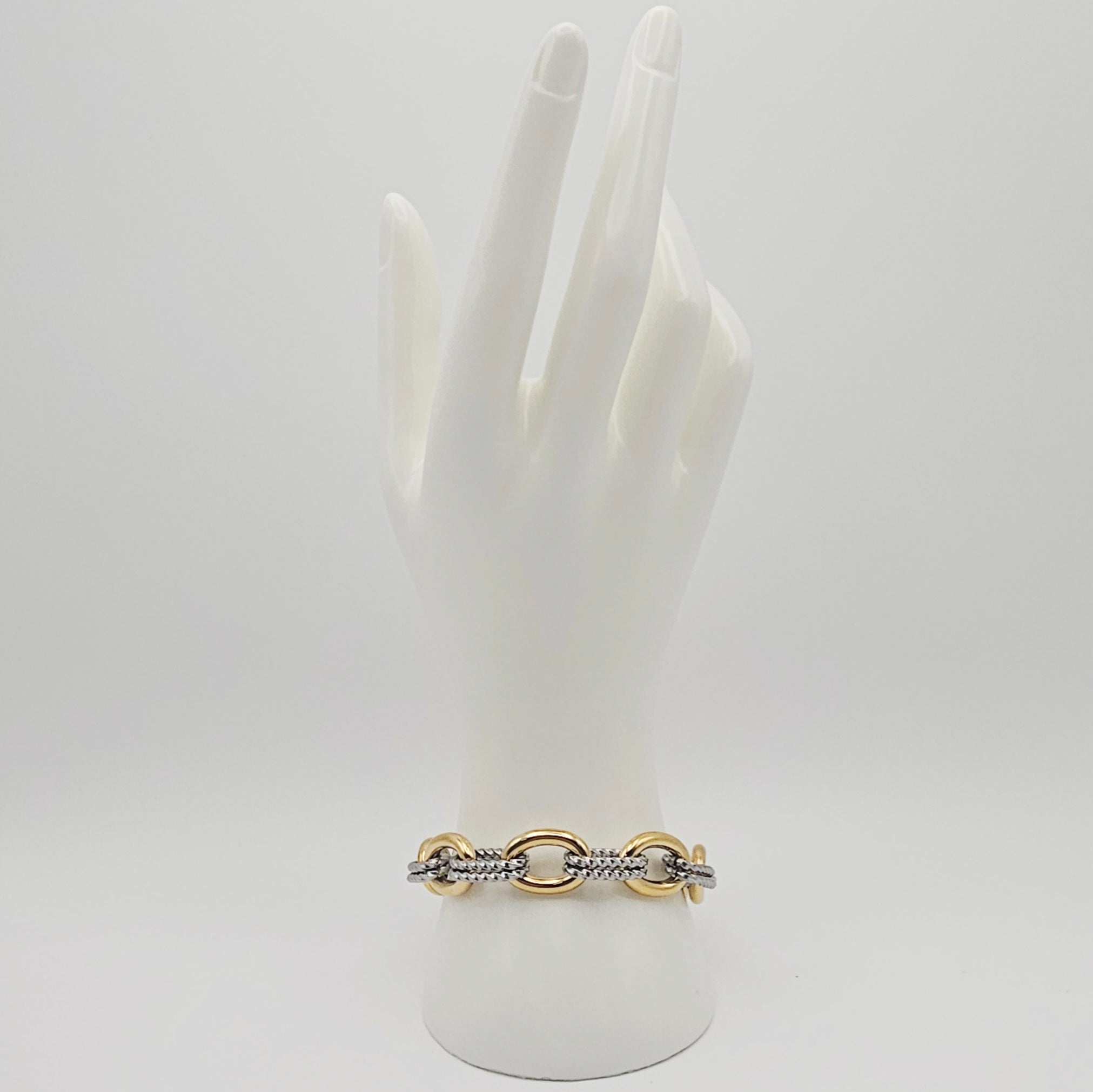 MARGO BOLD STATEMENT TWO TONED BRACELET