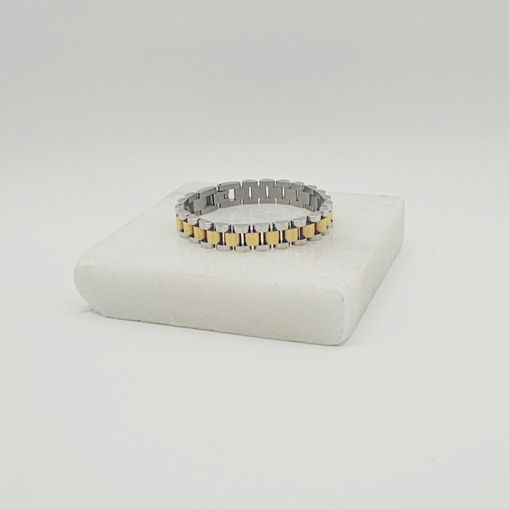 TWO TONED TIMELESS WATCH BRACELET