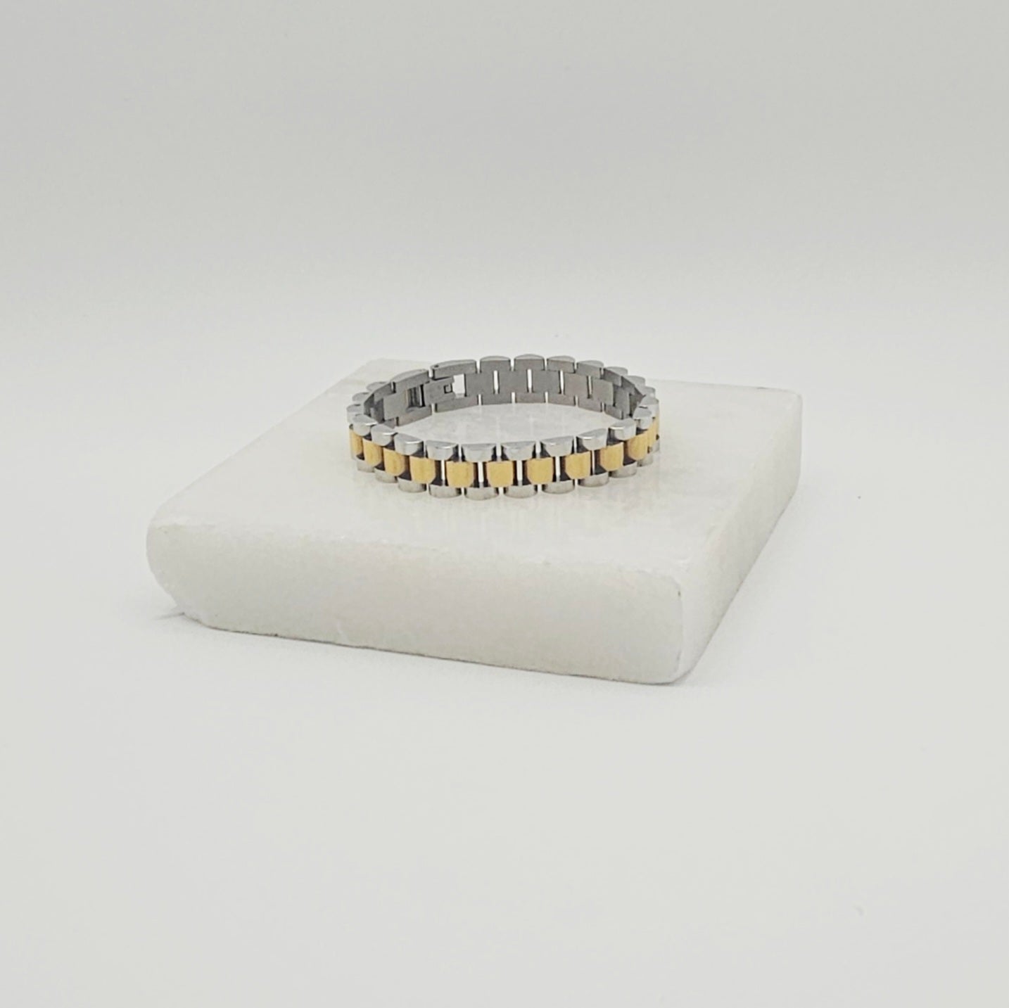 TWO TONED TIMELESS WATCH BRACELET