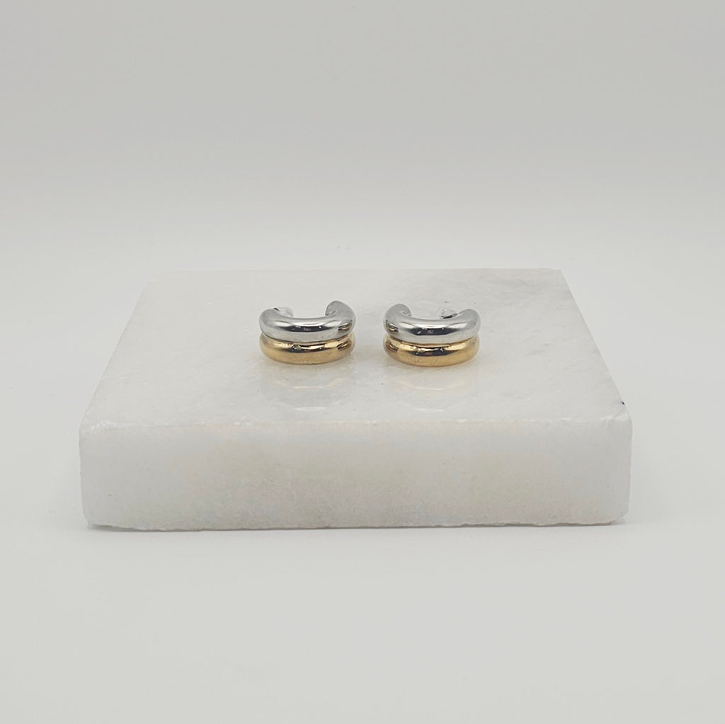 NORA EARRINGS MODERN GOLD WATER RESISTANT