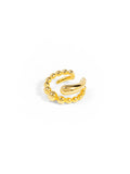 AURELLE EAR CUFF GOLD TEXTURED EVERYDAY STATEMENT JEWELRY