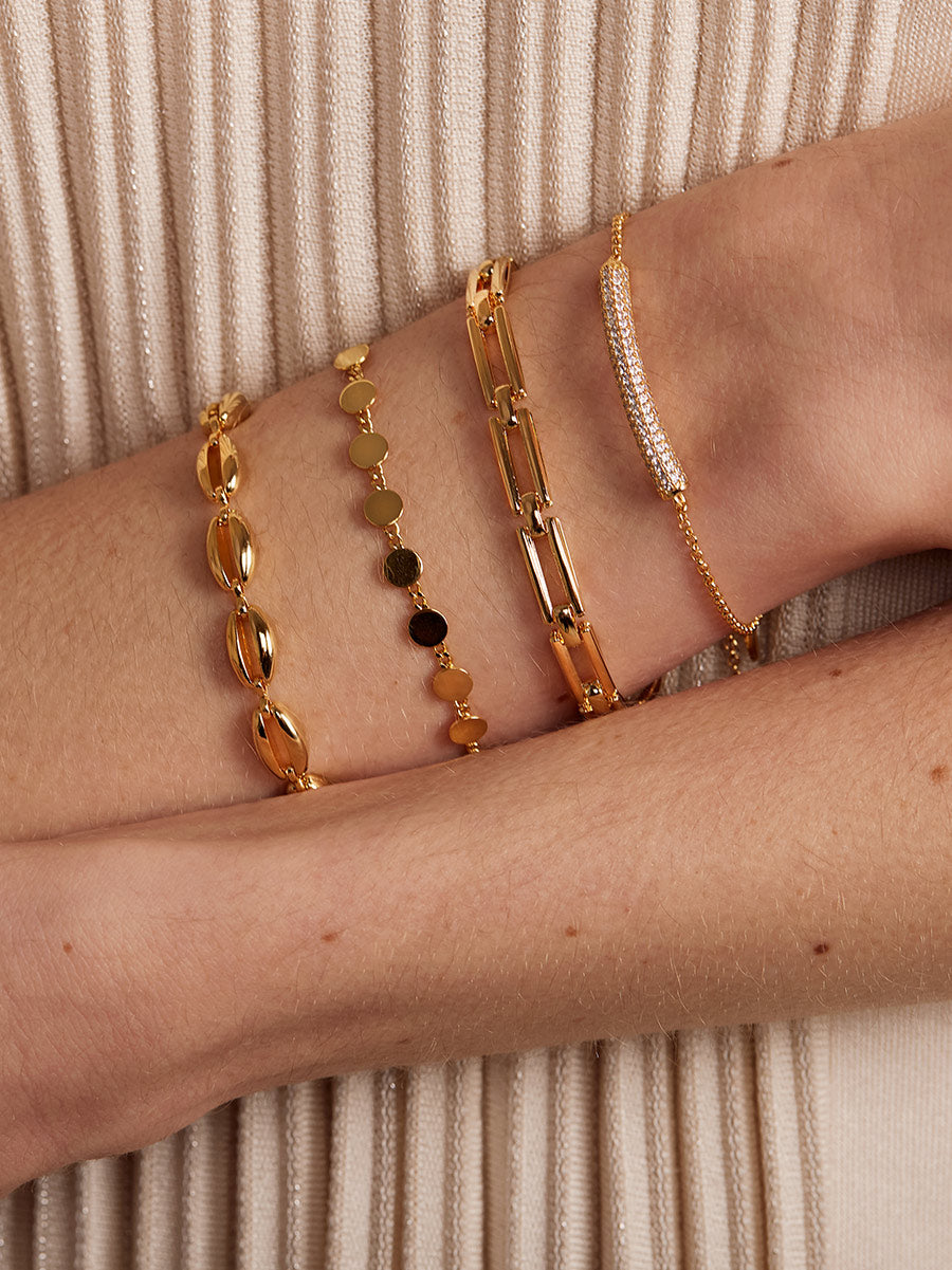 BLAKE DOT GOLD CHAIN BRACELET MAGNETIC EVERYDAY JEWELRY