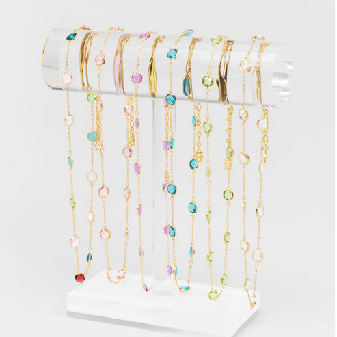 SOLARA CRYSTAL NECKLACE EVERYDAY STATEMENT JEWELRY