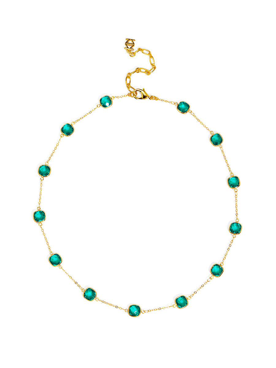 SOLARA CRYSTAL NECKLACE EVERYDAY STATEMENT JEWELRY