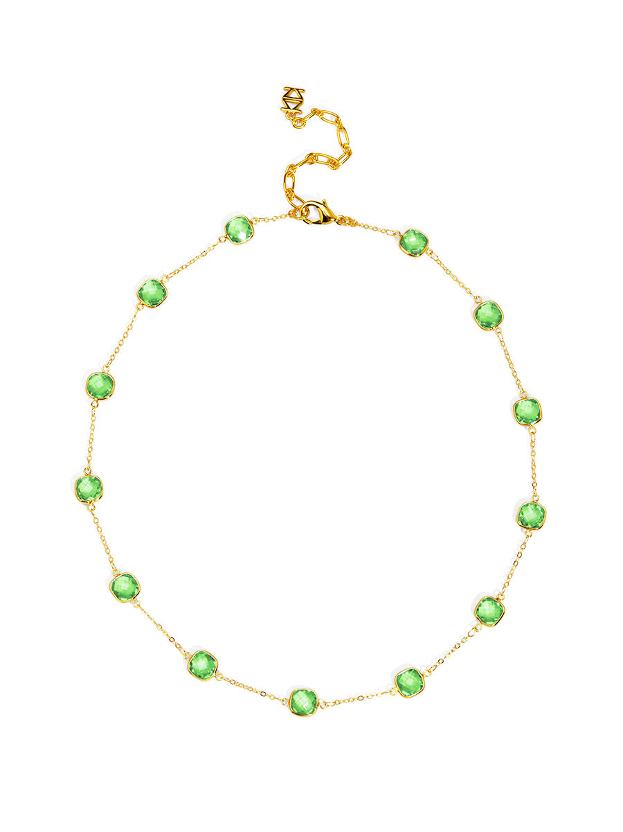 SOLARA CRYSTAL NECKLACE EVERYDAY STATEMENT JEWELRY