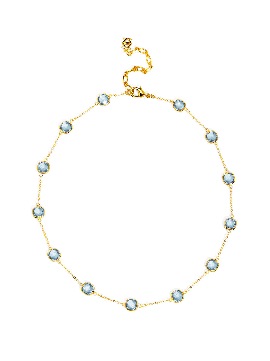 SOLARA CRYSTAL NECKLACE EVERYDAY STATEMENT JEWELRY