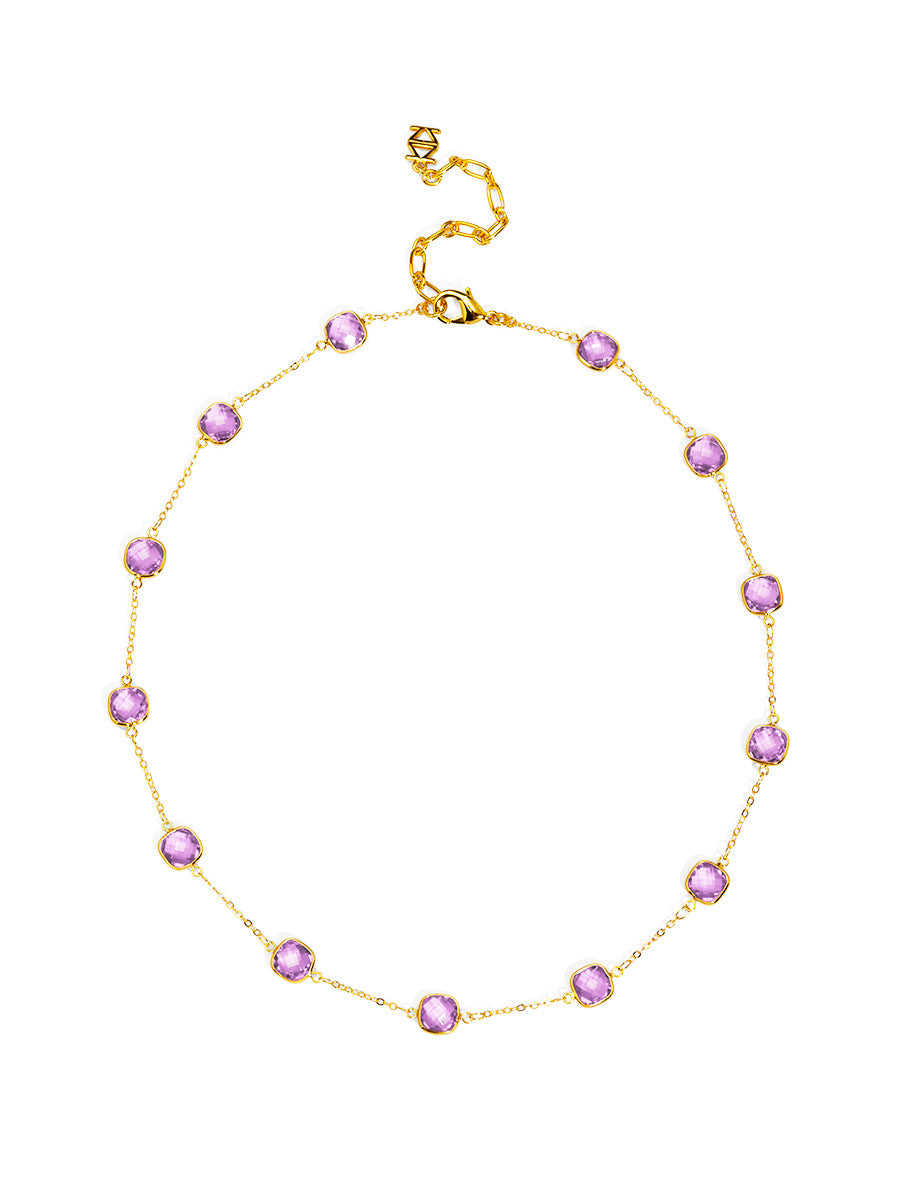 SOLARA CRYSTAL NECKLACE EVERYDAY STATEMENT JEWELRY