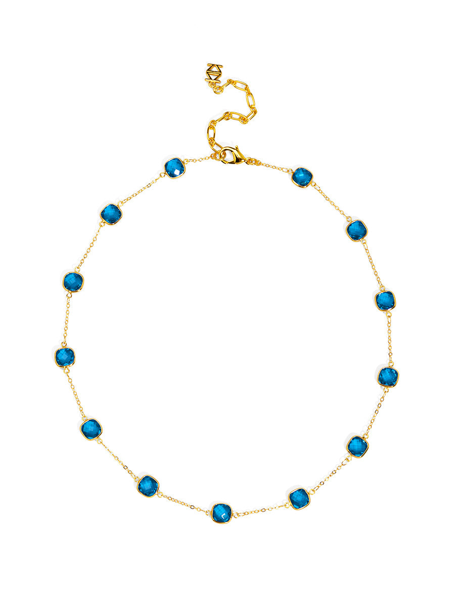 SOLARA CRYSTAL NECKLACE EVERYDAY STATEMENT JEWELRY