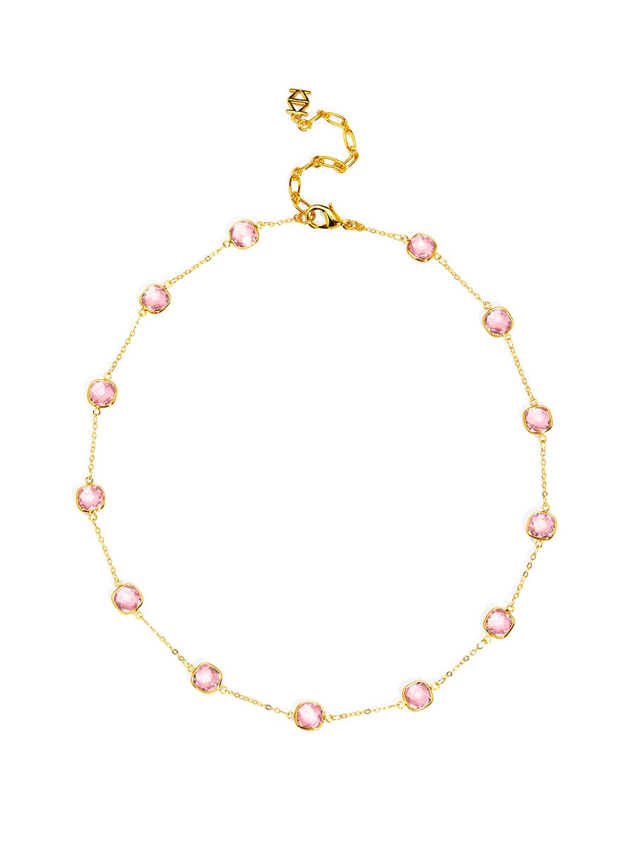 SOLARA CRYSTAL NECKLACE EVERYDAY STATEMENT JEWELRY