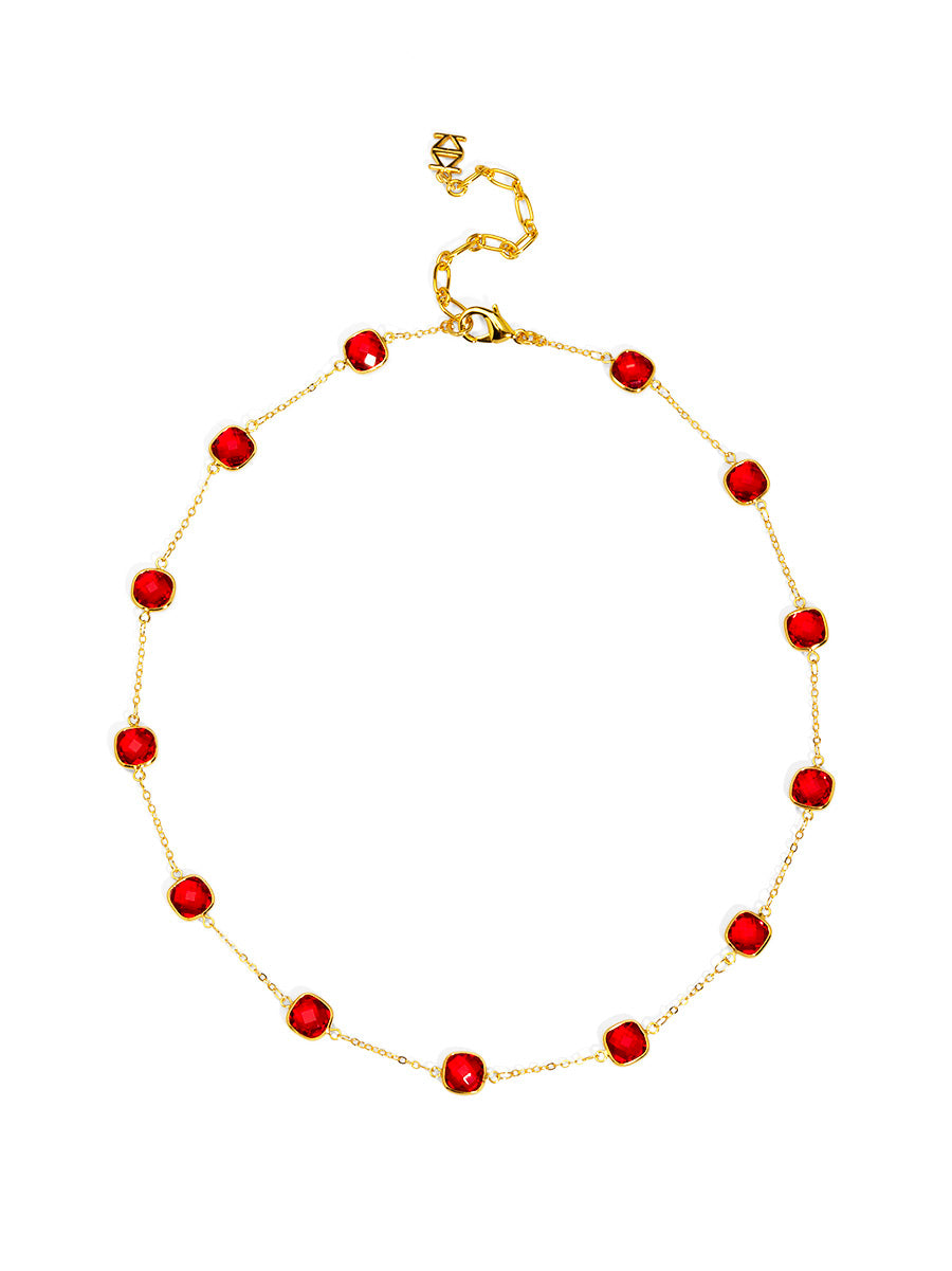 SOLARA CRYSTAL NECKLACE EVERYDAY STATEMENT JEWELRY