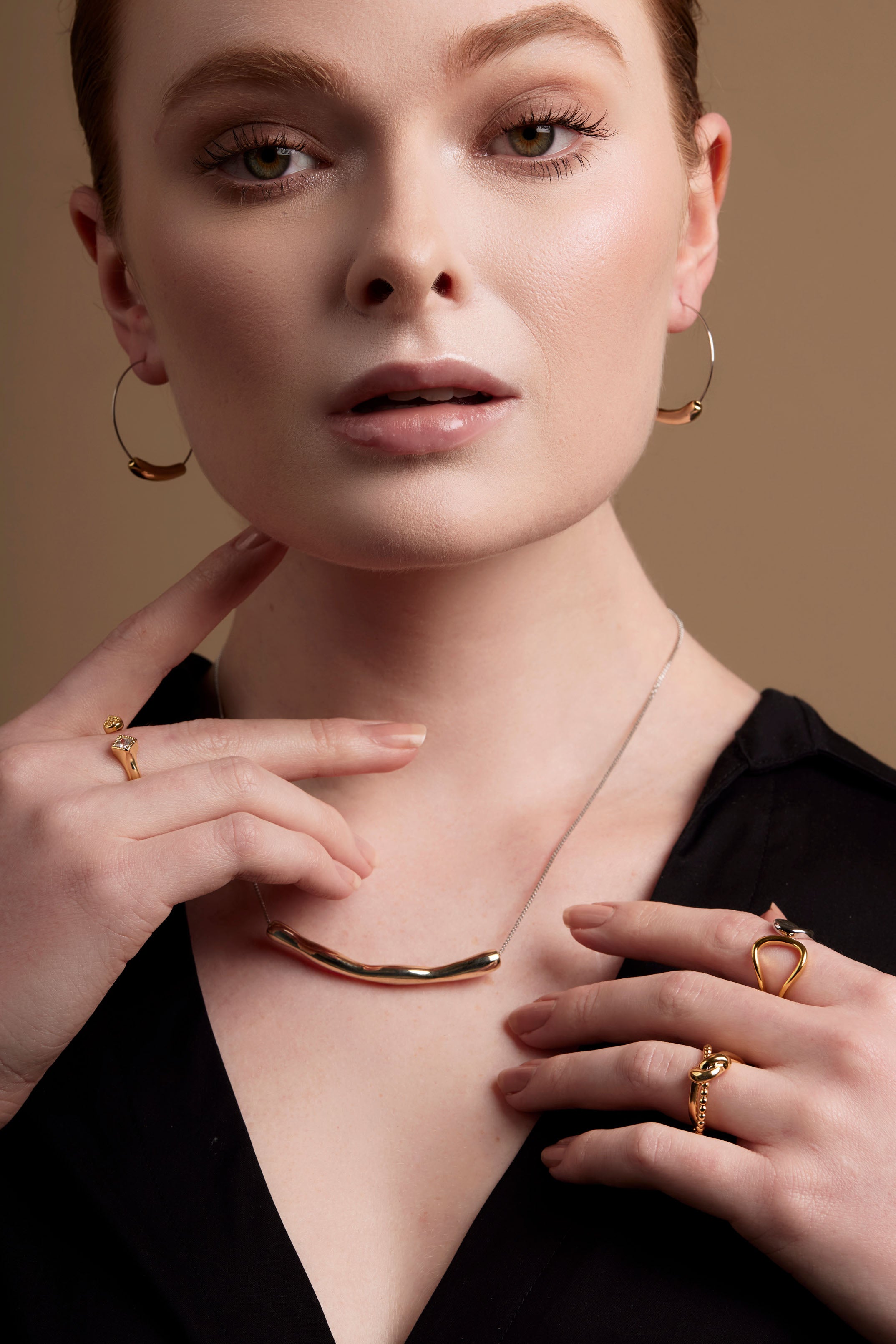 NINA SLIM BAR HOOP EARRINGS EVERYDAY STATEMENT