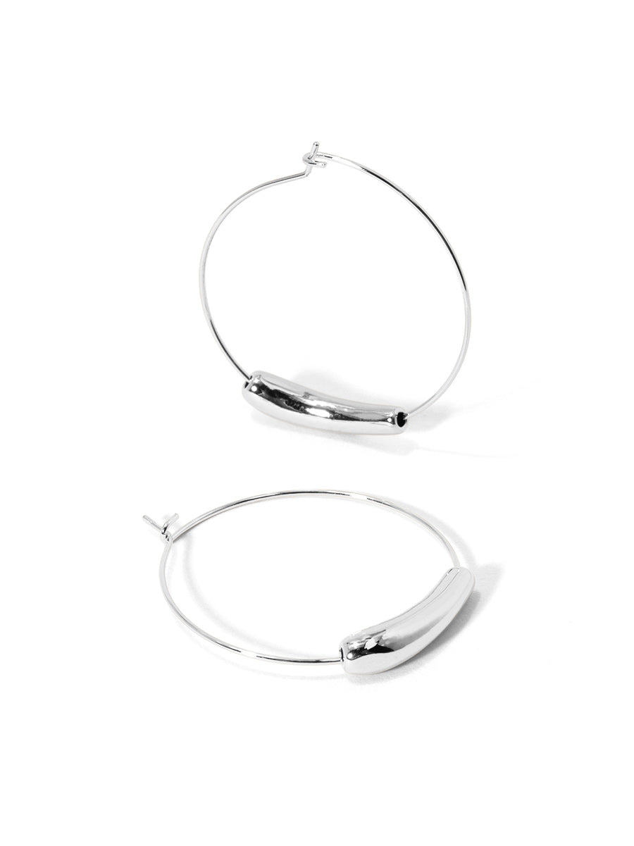 NINA SLIM BAR HOOP EARRINGS EVERYDAY STATEMENT
