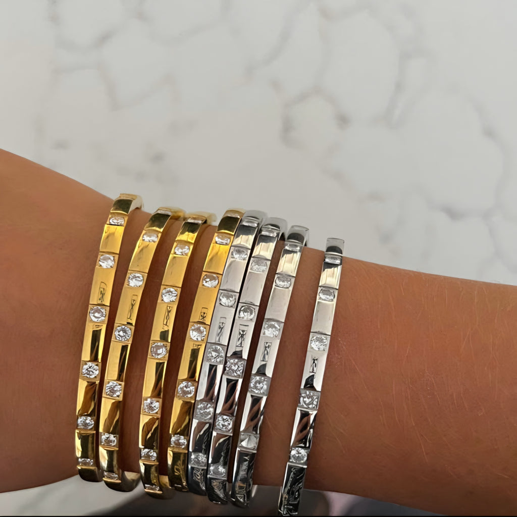 JAMIE ELEGANT SILVER BRACELET STACKABLE